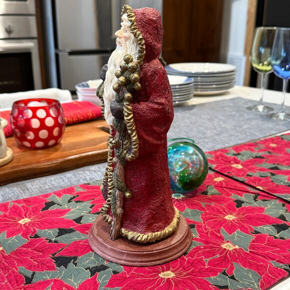 Santa Claus St. Nicholas Resin Figure ~10-1/2" Tall Excellent Condition - Picture 5 of 8
